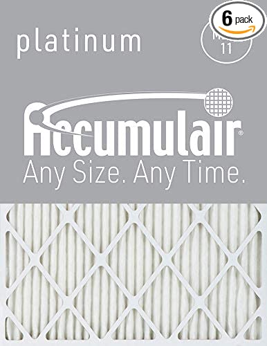 Accumulair Platinum 19x25x2 (18.5x24.5x1.75) MERV 11 Air Filter/Furnace Filters (6 pack)