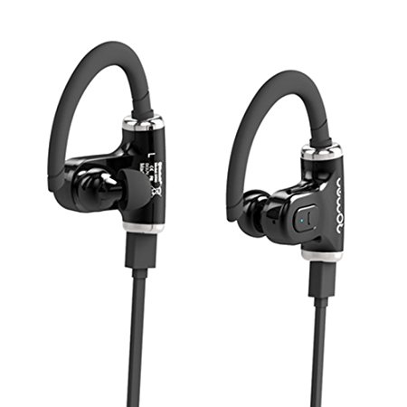 Running Headphones,FORTULY S530 Wireless Sports Noise Cancelling Wireless Earbuds with Microphone Voice control Ear Hook Earphones Stereo Headsets Bluetooth V4.0
