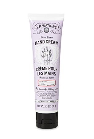 J.R. Watkins Natural Hand Cream, Lavender, 3.3 Ounce