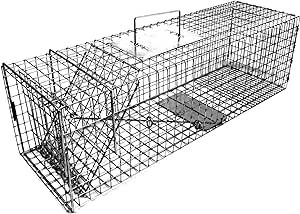 Tomahawk Live Trap - Model 106.3 - Original Series Rigid Live Trap with one Trap Door - 30x9x9 Extra Long for Cat, Rabbit, Skunk Sized Animals