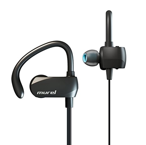 Best Bluetooth Earbuds Wireless Sport 8 Hour Play Time In-Ear Exercise Running Sweat Proof Bluetooth 4.1, Secure Ear Hooks Design with Cable Clip Headphones Premium Comply Foam Ear Tips P02 by Murel