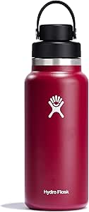 HYDRO FLASK Wide Mouth Chug Cap vacuum insulated stainless steel water bottle with leakproof closeable lid for cold water drinks, sports, travel, car and school