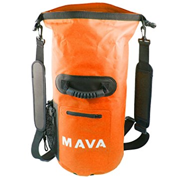 Mava Sports Waterproof Dry Bag with Mobile pocket & Shoulder Strap for Boating, Hiking, Rafting, Camping, Fishing, Snowboarding, Beach & Water Sports