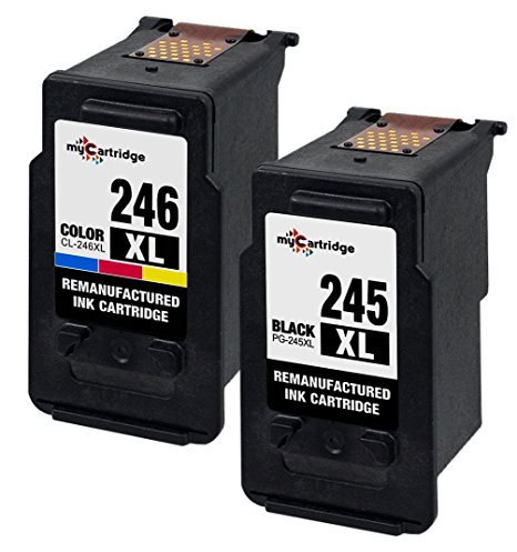 myCartridge Remanufactured Canon PG-245XL CL-246XL High Yield (1 Black, 1 Tri-Color) Ink Cartridge Compatible With PIXMA iP2820 MG2420 MG2520 MG2920 MG2922 MG2924 MX492