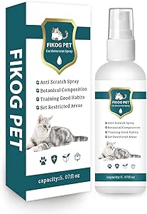 Cat Deterrent Spray Indoor, Cat Repellent Indoor for Cat and Kitten, Cat Scratch Deterrent Training Aid for Furniture, Sofas, Rugs, Curtains, Plants, Cat Deterrent Indoor and Outdoor (5.07FL OZ)