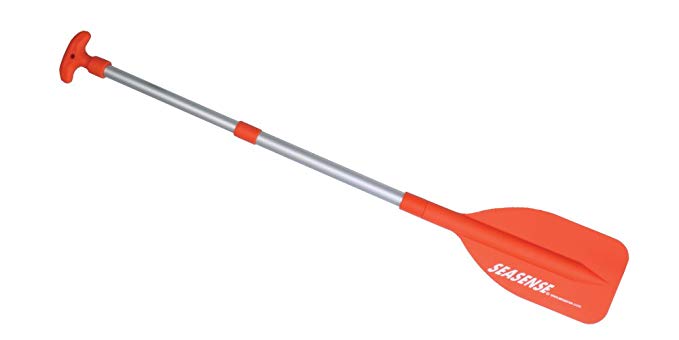 SeaSense Adjustable Telescoping Mini Paddle and Hook, 22 to 42-Inches, Orange