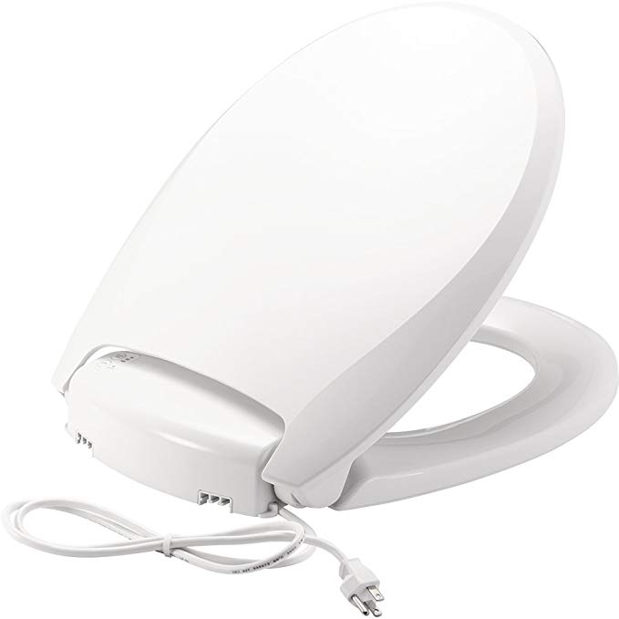 Bemis H900NL 000 Radiance Heated Night Light Toilet Seat, Round, White