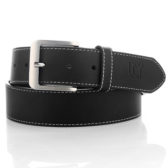 LUCHENGYI Men Leather Belt for Jean Casual Style 40mm