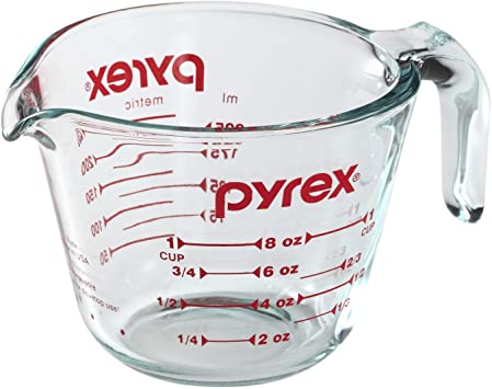 Pyrex 885107797882 6001074 Measuring Cup, 8 Oz, Crear