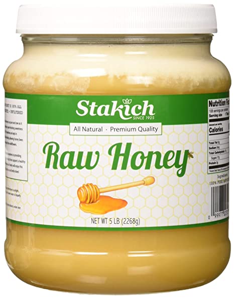 Stakich RAW HONEY - 100% Pure, Unprocessed, Unheated, KOSHER (80 Ounce)