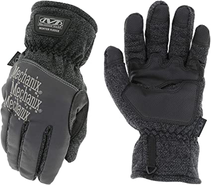 Winter Work Gloves for Men by Mechanix Wear: Winter Fleece - Touchscreen, Insulated with 3M Thinsulate (Large, Black/Grey)