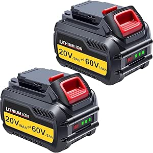 DTK DCB609 Battery Replacement for Dewalt 60V Battery, DCB609 DCB606 DCB612 180Wh Battery 2 Packs