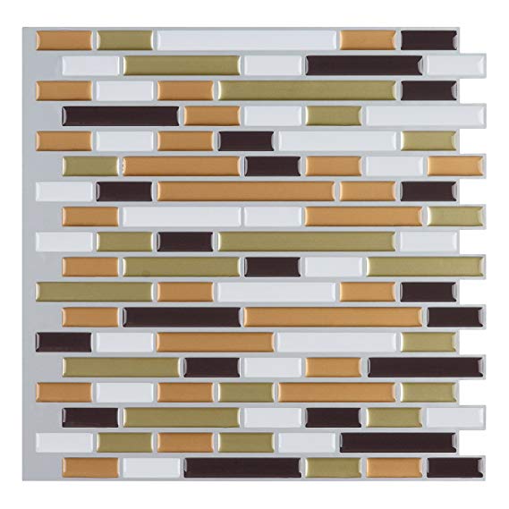 Art3d 12" x 12" Peel and Stick Backsplash Tiles for Kitchen (10 Sheets)