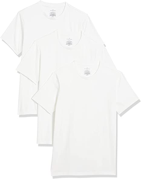 Buttoned Down Men's 3-Pack Supima Cotton Stretch Crew Neck Undershirts