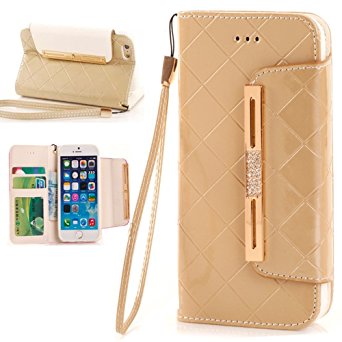 iPhone 7 Plus Wallet Case,iPhone 7 Plus Case,Lincde Linycase Elegant PU Leather Case Wallet Flip Stand [Flap Closure] Case Lanyard for iPhone 7 Plus 5.5"inch