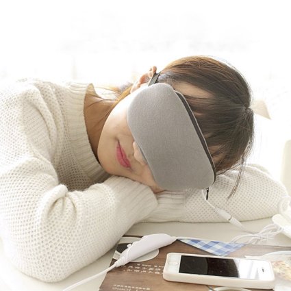 Lavender Steam Eye Mask with USB Heated Temperature and Timing Adjust Long-lasting Herbal Scent Great for Sleep Aid/Travel/Shiftwork Resting