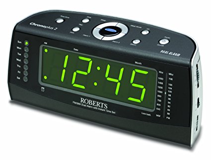 Roberts Chronoplus2 FM/MW Dual Alarm Clock with Instant Time Set