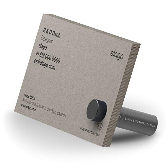 elago Aluminum Magnetic Holder for Business Cards and Photos (Dark Grey)