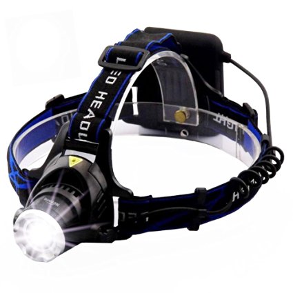 Meyoung LED Headlamp Super Bright 3 Modes Hands-free for Backpacking Camping Cyclist