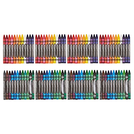 AmazonBasics Crayons - 24 Assorted Colors, 4-Pack