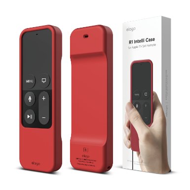 elago® R1 Intelli Case [RED]-[HEAVY SHOCK ABSORPTION][MAGNET TECHNOLOGY][LANYARD INCLUDED] for apple TV Remote