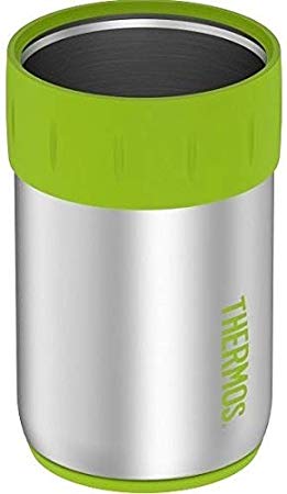 Thermos Stainless Steel Beverage Can Insulator for 12 Ounce Can, Lime Green