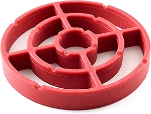 Norpro 392 Round Silicone Roast Rack, Red, 7"