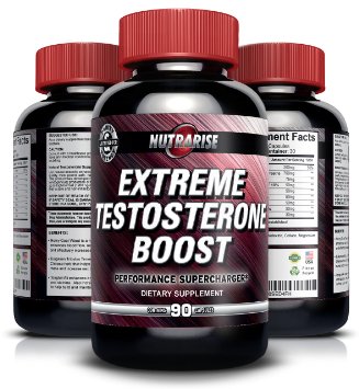 Top Rated All Natural Testosterone Booster for Men, Supplement With Raw Tribulus Terrestris & Horny Goat Weed to Boost Free Testosterone, Increases Drive & Libido, Build Muscle Mass & Lose Fat, Improves Stamina & Energy Levels