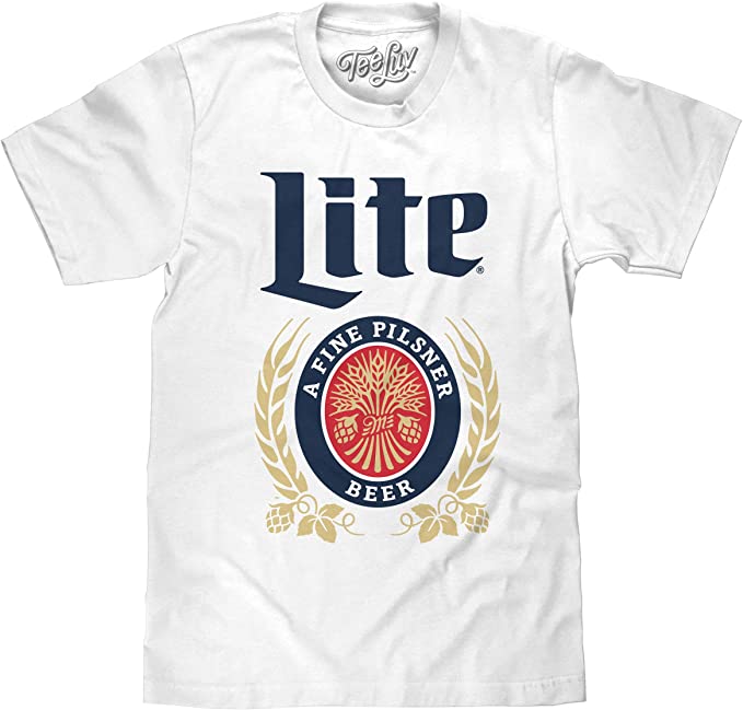 Tee Luv Miller Lite Shirt - Vintage Miller Beer Logo T-Shirt