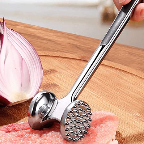 OUREIDA Meat Tenderizer Tool Hammer,Stainless Steel Meat Tenderizer Tool Kitchen Tools Meat Tenderizer,Simple To Use Meat Tenderizer Toolsimply Suitable for Chicken,Beef and Pork