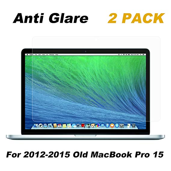 2 Pack Anti Glare Screen Protector Compatible MacBook Pro 15" 2012-2015 Model A1398