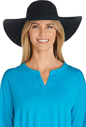 Coolibar UPF 50  Women's Perla Packable Wide Brim Hat - Sun Protective