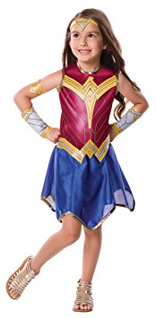 Rubie's Costume Girls Justice League Wonder Costume, Small, Red / Blue / Gold