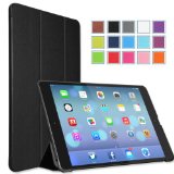MoKo Apple iPad Air Cover Case - Ultra Slim Lightweight Smart-shell Stand Case for Apple iPad Air  iPad 5 5th Gen Tablet BLACK With Smart Cover Auto Wake  Sleep