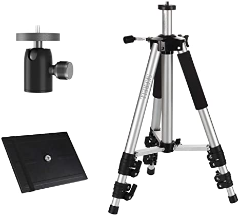 Projector Stand, Universal Laptop Stand, Adjustable Multi-Function Aluminum Alloy Tripod Stand,DJ Equipment Holder Mount Height Adjustable,Load 33LB, with Tray and Ball Head,Carry Bag