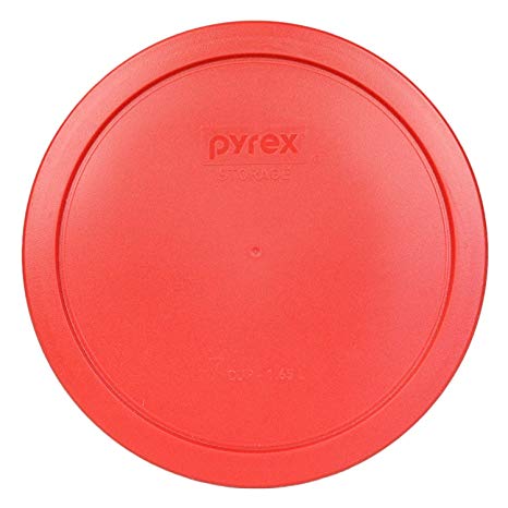 Pyrex 7402-PC Red Round Storage Replacement Lid Cover fits 6 & 7 Cup 7" Dia. Round