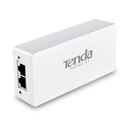 Tenda 30W Gigabit Ethernet PoE  Injector Adapter, 802.3at & 802.3af Compliant (POE30G-AT)