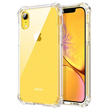 BENTOBEN iPhone XR Case, Clear Crystal Transparent 2 in 1 Heavy Duty Shockproof Rugged Hybrid Hard PC Cover Soft Rubber Bumper Anti-Slip Slim Full Body Protective Phone Cases for iPhone XR