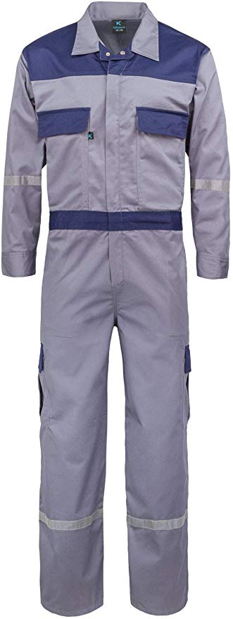 Kolossus Deluxe Long Sleeve Cotton Blend Coverall with Oversized Pockets and Enhanced Visibility