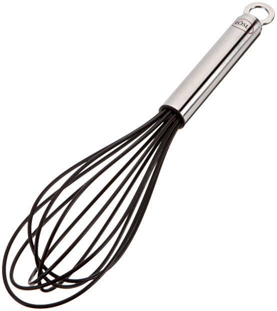 Rösle Stainless Steel & Silicone Balloon Egg Whisk, 6 Wire, 10.6-inch