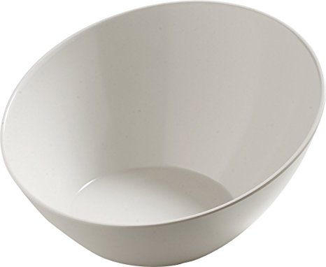 Carlisle 5554637 Balsam Melamine Angled Salad Bowl, 3 quart, Bavarian Cream