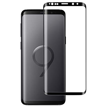 Androw Samsung Galaxy S9 Plus Screen Protector, Full Adhesive Privacy Tempered Glass Screen Protector Film for Galaxy s9 Plus, 3D Full Screen Coverage 9H Glass[case Friendly]