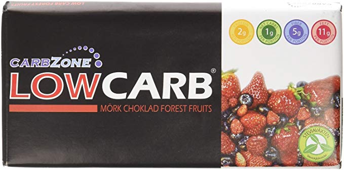 Low Carb Dark Chocolate Forest Fruits 125g (5-Pack) - CarbZone
