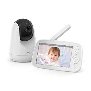 Baby Monitor, VAVA video Baby Monitor 5" HD LCD Display 2019 Version, Visual Sound Level Alert, Two Way Talk, One Key Zoom, Auto-Pilot, Night Vision, Large 4500 mAH Battery, Room Temperature