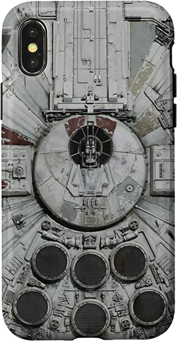 iPhone X/XS Star Wars Millennium Falcon Close Up Gray Case