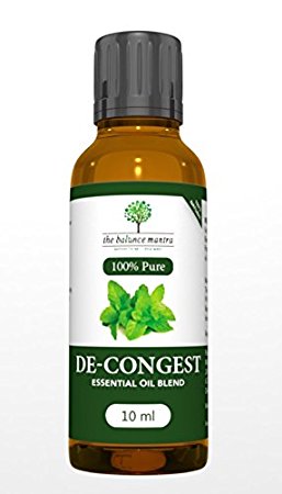 DE CONGEST : Supports Sinus Relief, Allergy Relief, Breathing Relief and Congestion Relief. 100% Pure, Undiluted, Therapeutic and Aromatherapy Grade !!