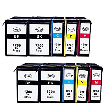 Karl Aiken Replacement for Canon PGI-1200XL Ink Cartridge High Yield 10 Pack (4 Black 2 Cyan 2 Magenta 2 Yellow) Used in Canon MAXIFY MB2020 MB2320 Printer