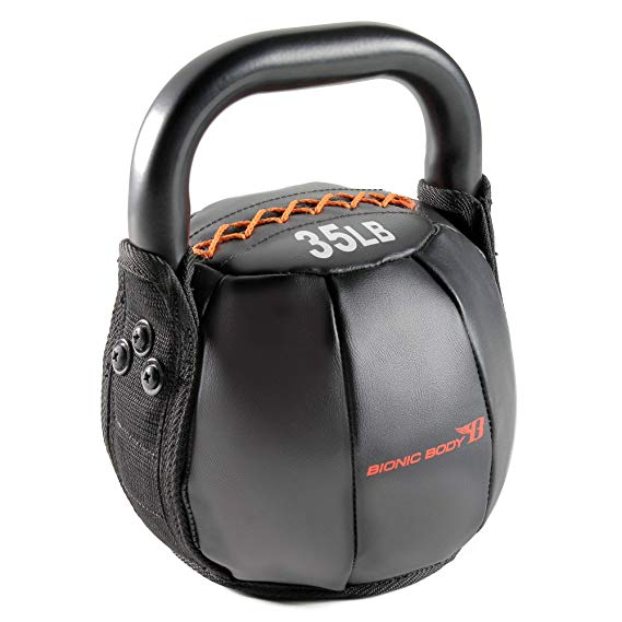 Bionic Body Soft Kettlebell with Handle - 10, 15, 20, 25, 30, 35, 40 lb. for Weightlifting, Conditioning, Strength and Core Training