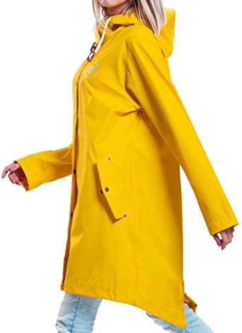 Andes Forest Women's Raincoat with Hood Lightweight Windbreaker Rain Jackets