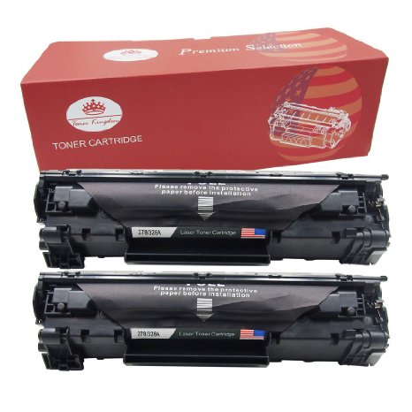 Toner Kingdom® 2 Pack Compatible with CE278A (HP 78A) Set of Black Laser Toner Cartridges for Use in HP LaserJet Pro M1536dnf, Pro P1606dn, P1560, P1566, P1600, P1606 Printers